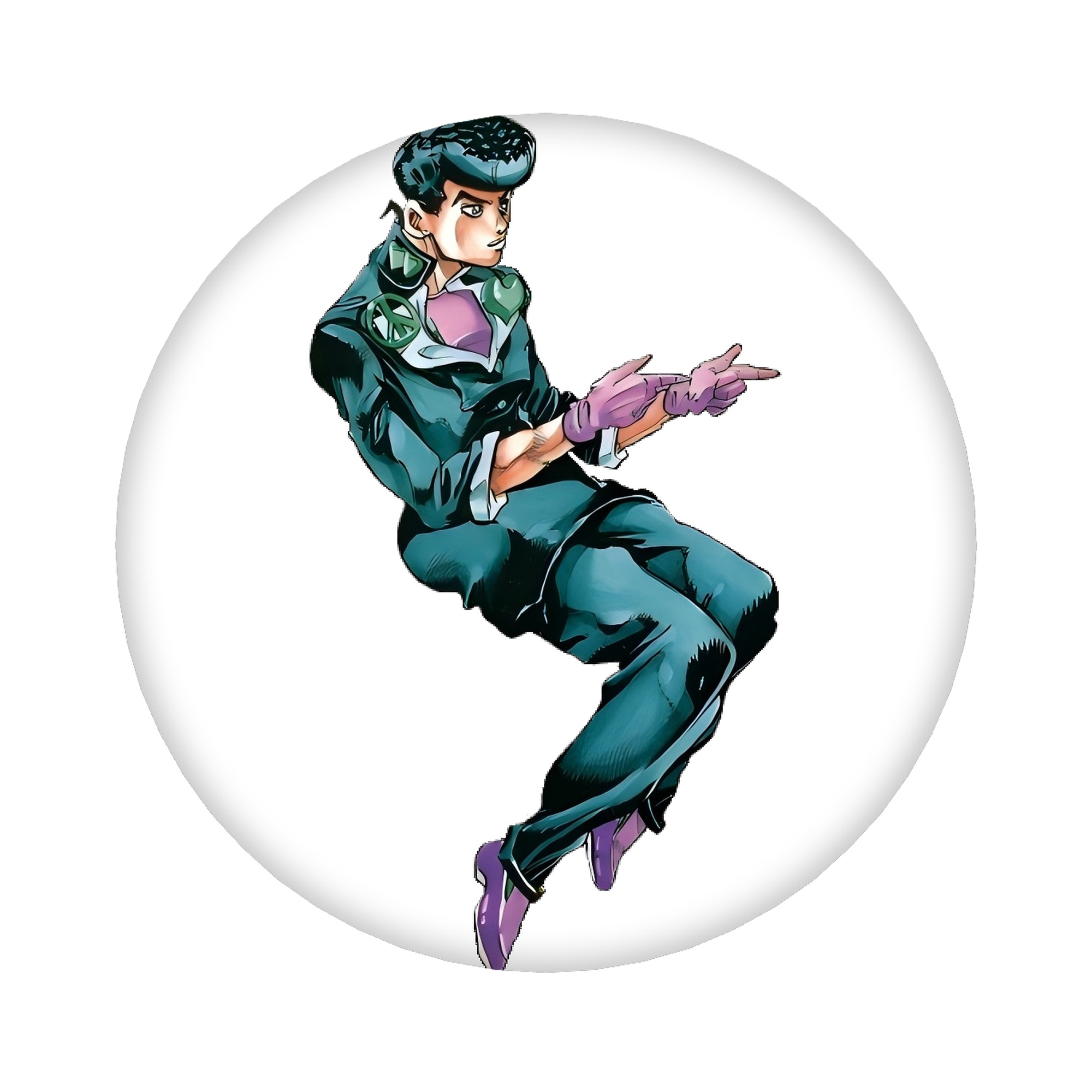 （画像用） ジョジョの奇妙な冒険 ひがしかた じょうすけ JoJo's Bizarre Adventure Higashikata Josuke 6cm 缶バッジ 複数セット