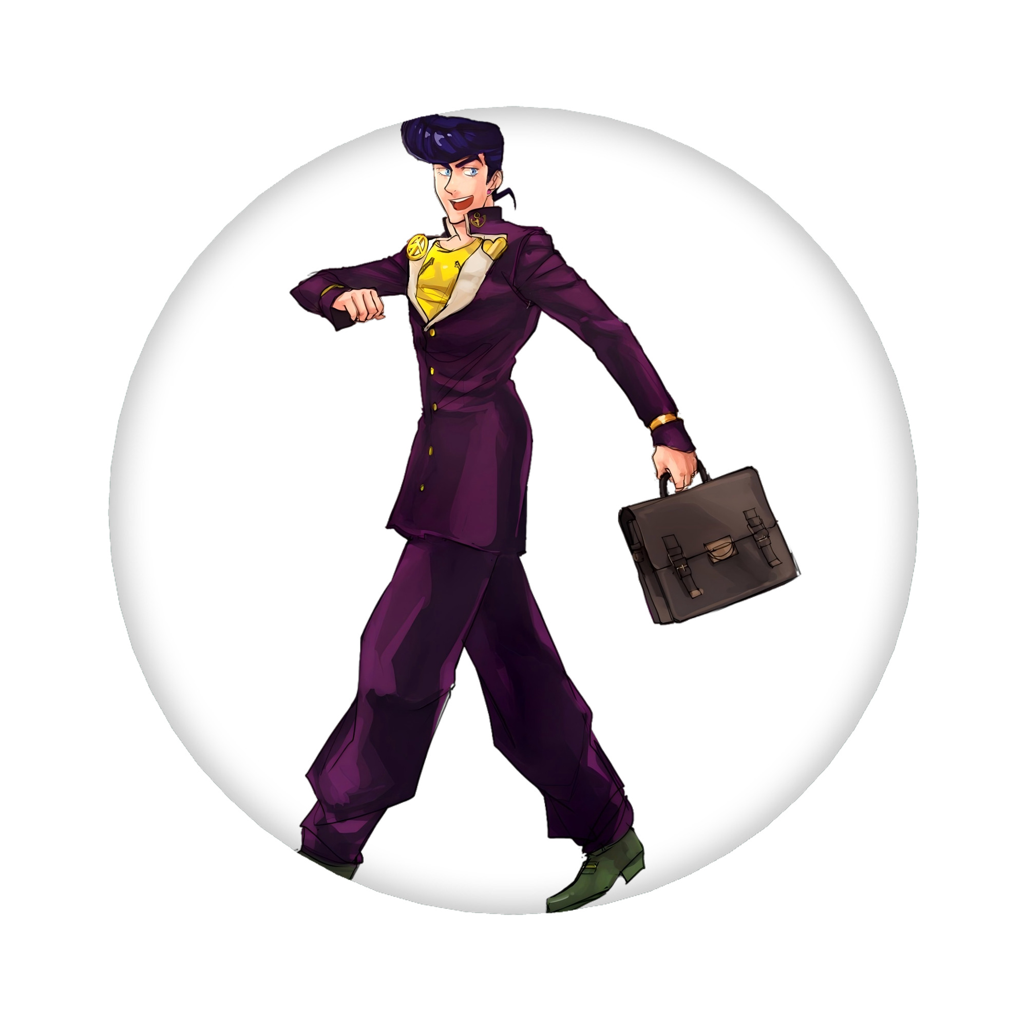 （画像用） ジョジョの奇妙な冒険 ひがしかた じょうすけ JoJo's Bizarre Adventure Higashikata Josuke 6cm 缶バッジ 複数セット