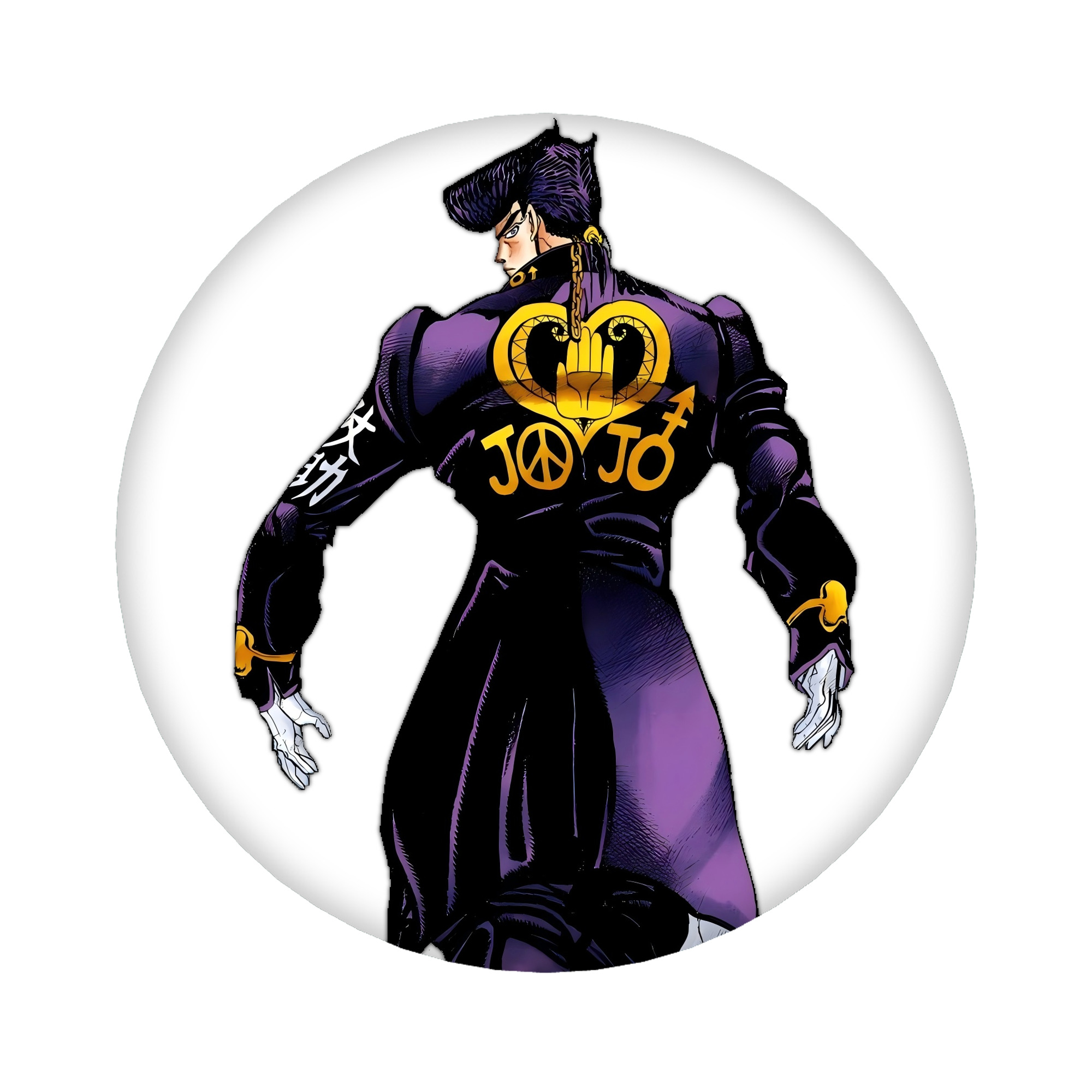 （画像用） ジョジョの奇妙な冒険 ひがしかた じょうすけ JoJo's Bizarre Adventure Higashikata Josuke 6cm 缶バッジ 複数セット