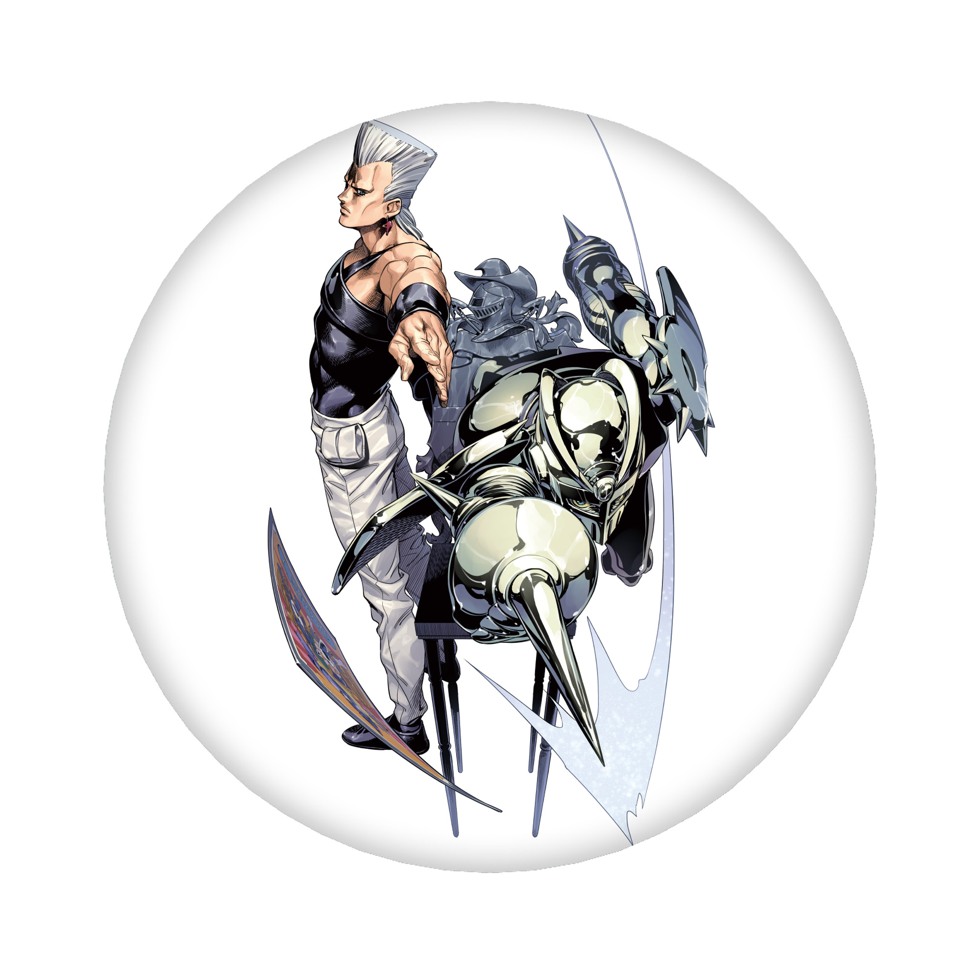 （画像用） ジョジョの奇妙な冒険 ジャン＝ピエール?ポルナレフ JoJo's Bizarre Adventure Jan Pierre Polnareff 6cm 缶バッジ 複数セット