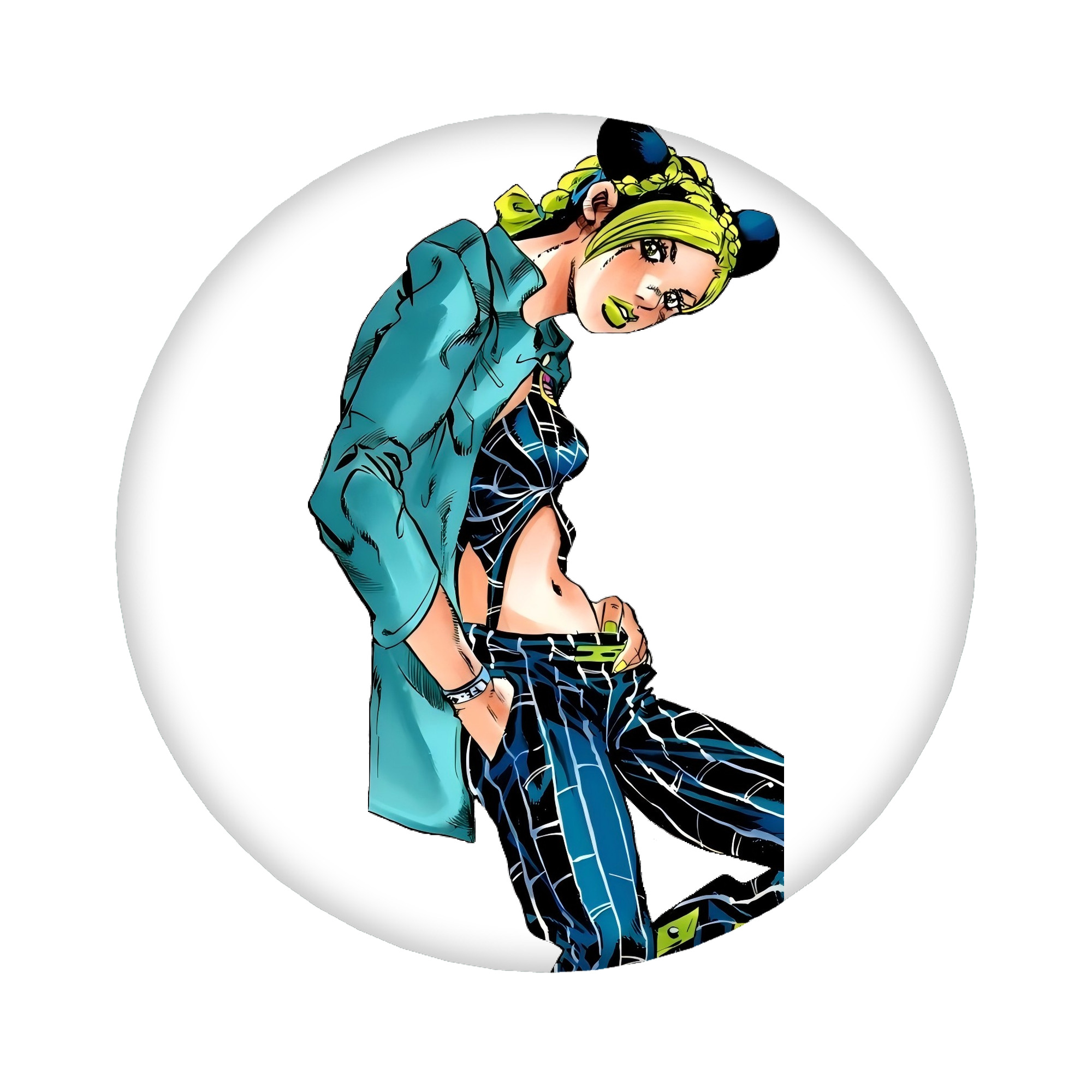 （画像用） "ジョジョの奇妙な冒険 くうじょう ジョリーン JoJo's Bizarre Adventure Jolyne Cujoh " 6cm 缶バッジ 複数セット
